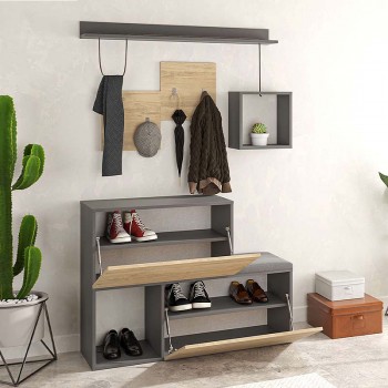 Έπιπλο εισόδου - παπουτσοθήκη Holdon Megapap φυσικό οξιάς/ανθρακί 120x36,5x87,5εκ. Έπιπλο εισόδου - παπουτσοθήκη Holdon Megapap φυσικό οξιάς/ανθρακί 120x36,5x87,5εκ.