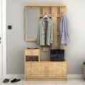Raynold Megapap melamine entrance furniture in oak color 100x30x180cm.