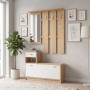 Raynold Megapap melamine entrance furniture in natural - white color 100x30x180cm.