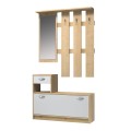 Raynold Megapap melamine entrance furniture in natural - white color 100x30x180cm.