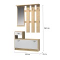Raynold Megapap melamine entrance furniture in natural - white color 100x30x180cm.