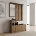 Raynold Megapap melamine entrance furniture in walnut color 100x30x180cm.