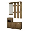 Raynold Megapap melamine entrance furniture in walnut color 100x30x180cm.