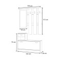 Raynold Megapap melamine entrance furniture in walnut color 100x30x180cm.