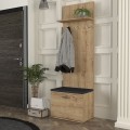 Track Megapap melamine coat stand in sapphire oak color 60x38,2x290cm.