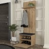 Track Megapap melamine coat stand in sapphire oak color 60x38,2x290cm.