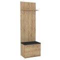 Track Megapap melamine coat stand in sapphire oak color 60x38,2x290cm.