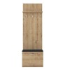 Track Megapap melamine coat stand in sapphire oak color 60x38,2x290cm.