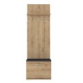 Track Megapap melamine coat stand in sapphire oak color 60x38,2x290cm.