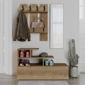 Vesty Megapap melamine entrance furniture in light brown color 100x36x61cm.