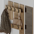 Vesty Megapap melamine entrance furniture in light brown color 100x36x61cm.