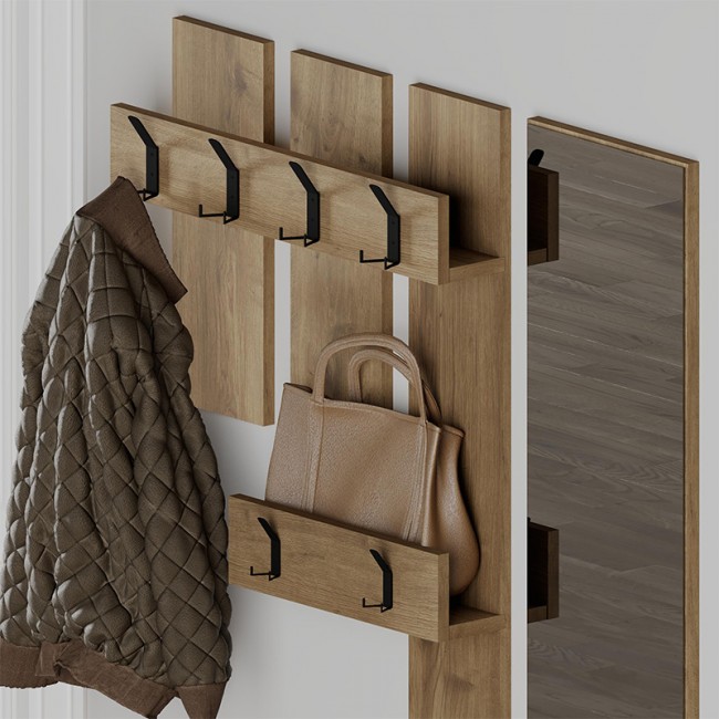 Έπιπλο εισόδου Vesty Megapap χρώμα ανοιχτό καρυδί 100x30x61εκ.