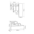 Vesty Megapap melamine entrance furniture in natural beech color 100x36x61cm.
