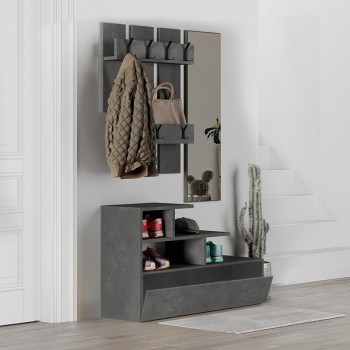 Έπιπλο εισόδου Vesty Megapap χρώμα γκρι ρετρό 100x30x61εκ. Έπιπλο εισόδου Vesty Megapap χρώμα γκρι ρετρό 100x30x61εκ.