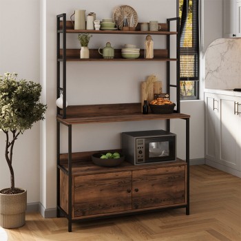 Έπιπλο κουζίνας Severo Megapap μεταλλικό - μελαμίνης χρώμα μαύρο - καπνιστή καρυδιά 101x36x160εκ. Έπιπλο κουζίνας Severo Megapap μεταλλικό - μελαμίνης χρώμα μαύρο - καπνιστή καρυδιά 101x36x160εκ.