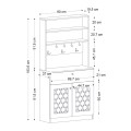 Axel Megapap kitchen melamine furniture in white color 90x37x183,6cm.
