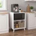 Biva V2 Megapap melamine oven cabinet in white color 59.6x56x85cm.