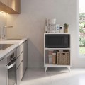 Biva V2 Megapap melamine oven cabinet in white color 59.6x56x85cm.