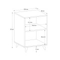Biva V2 Megapap melamine oven cabinet in white color 59.6x56x85cm.