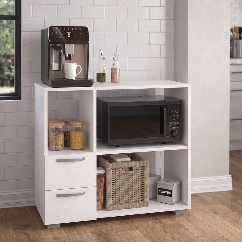 Ece Megapap melamine kitchen cabinet in white color 80x40x83cm.