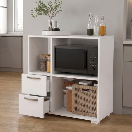 Ece Megapap melamine kitchen cabinet in white color 80x40x83cm.