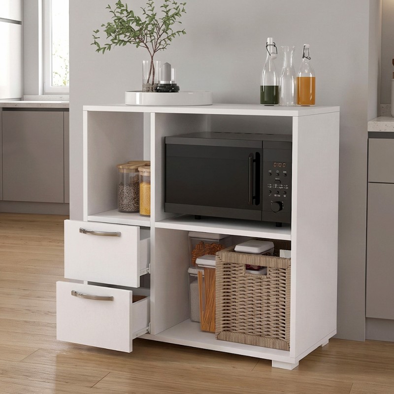 Ece Megapap melamine kitchen cabinet in white color 80x40x83cm.