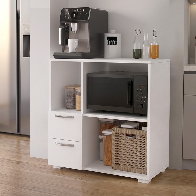 Ece Megapap melamine kitchen cabinet in white color 80x40x83cm.