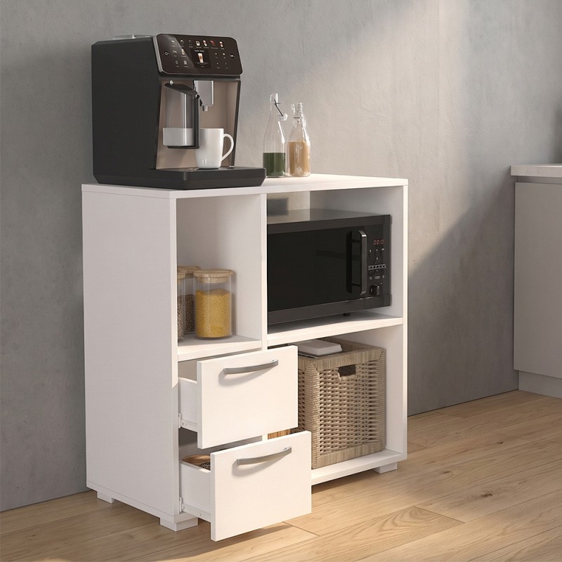 Ece Megapap melamine kitchen cabinet in white color 80x40x83cm.