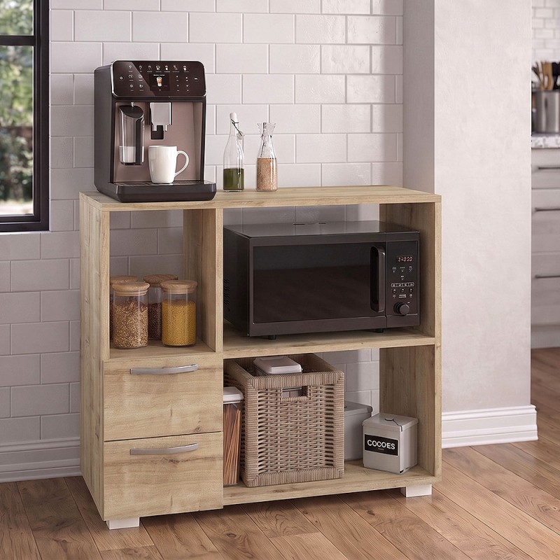 Ece Megapap melamine kitchen cabinet in sapphire oak color 80x40x83cm.