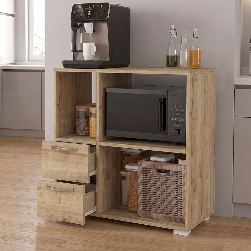 Ece Megapap melamine kitchen cabinet in sapphire oak color 80x40x83cm.