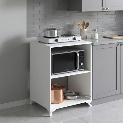 Έπιπλο κουζίνας για φουρνάκι Nadine Megapap χρώμα λευκό 60x56x85εκ.