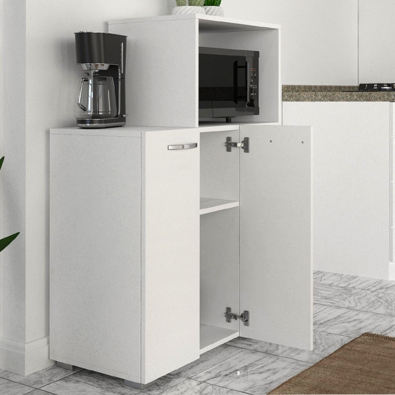 Pars Megapap melamine kitchen cabinet in white color 90x40x123cm.
