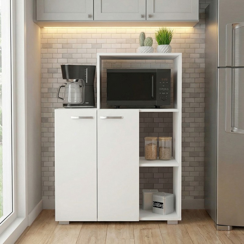 Pars Megapap melamine kitchen cabinet in white color 90x40x123cm.