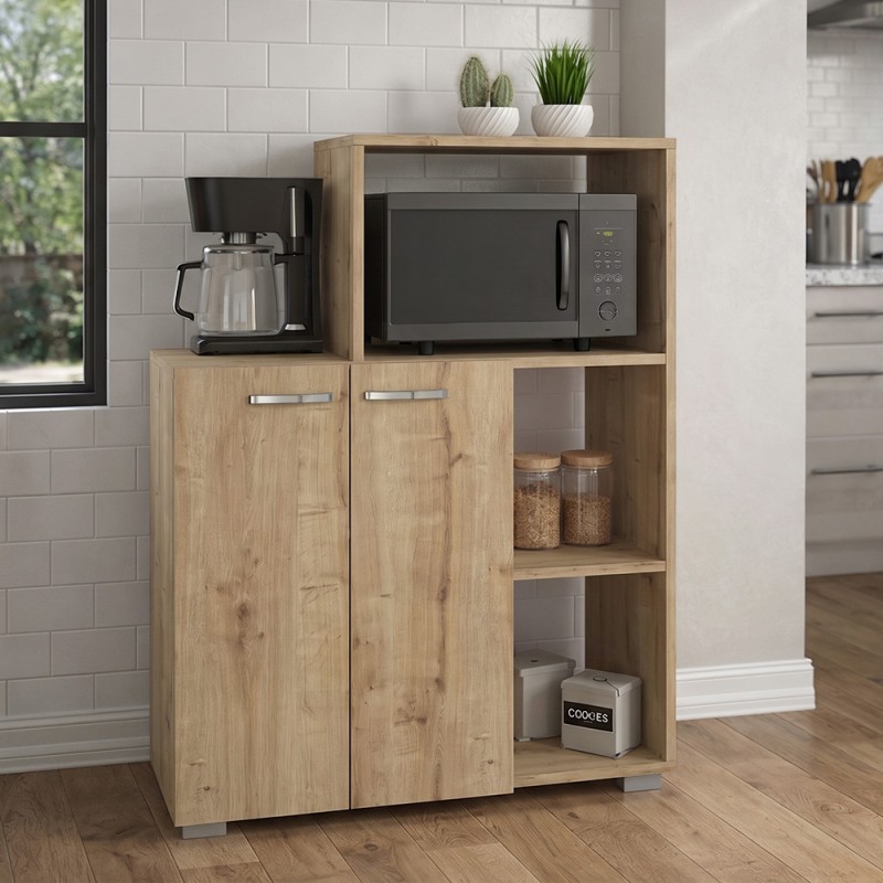 Pars Megapap melamine kitchen cabinet in sapphire oak color 90x40x123cm.