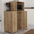 Pars Megapap melamine kitchen cabinet in sapphire oak color 90x40x123cm.