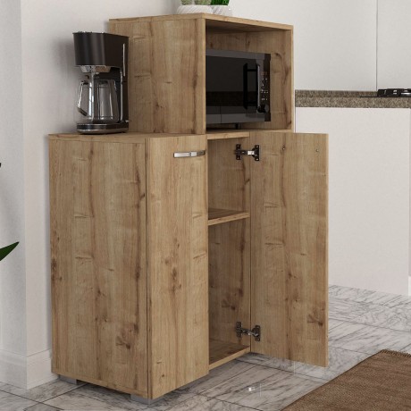 Pars Megapap melamine kitchen cabinet in sapphire oak color 90x40x123cm.