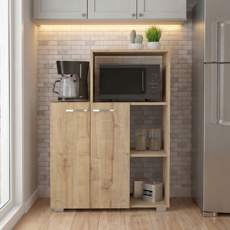 Pars Megapap melamine kitchen cabinet in sapphire oak color 90x40x123cm.