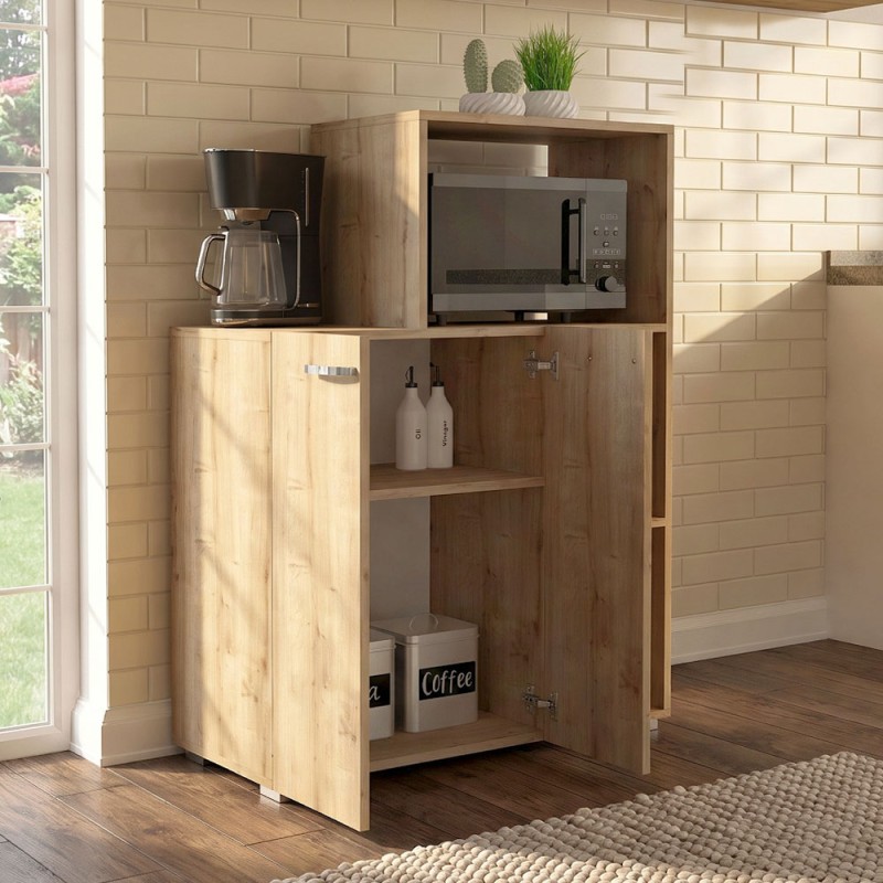 Pars Megapap melamine kitchen cabinet in sapphire oak color 90x40x123cm.