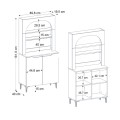 Melinta 2 Megapap melamine kitchen furniture with LED in white color 90x40x181.8cm.