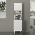 Potter 1 Megapap melamine kitchen furniture in white - rota oak color 53.4x39.6x196.1cm.