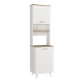 Potter 1 Megapap melamine kitchen furniture in white - rota oak color 53.4x39.6x196.1cm.