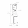 Έπιπλο κουζίνας Potter 1 Megapap χρώμα λευκό - rota oak 53,4x39,6x196,1εκ.