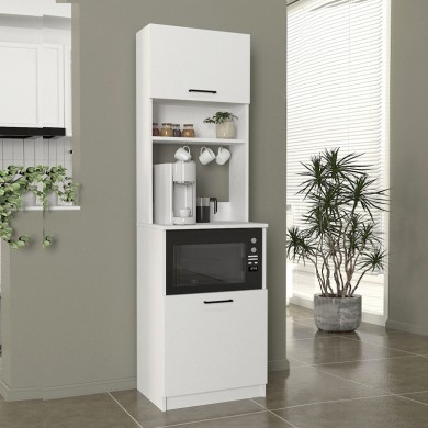 Tuco 1 Megapap melamine kitchen furniture in white color 53.8x40x180cm.