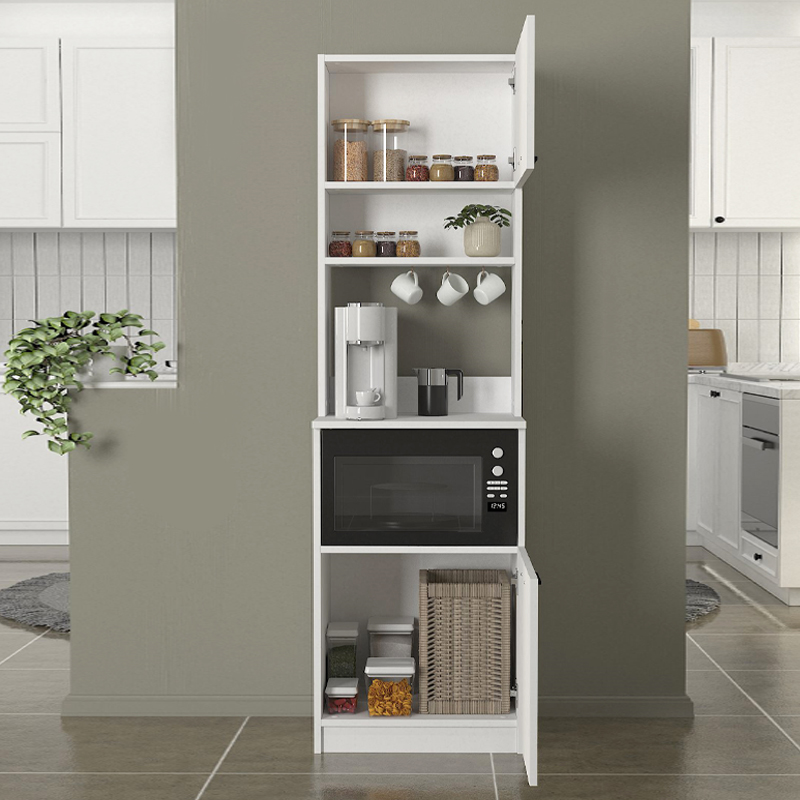 Tuco 1 Megapap melamine kitchen furniture in white color 53.8x40x180cm.