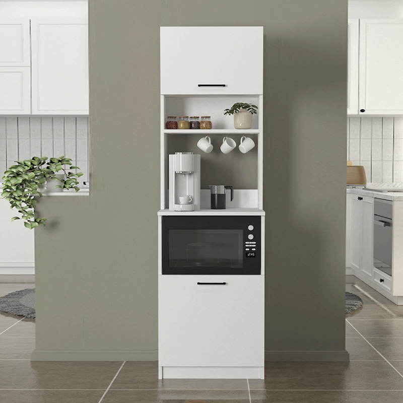 Tuco 1 Megapap melamine kitchen furniture in white color 53.8x40x180cm.