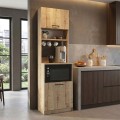 Tuco 1 Megapap melamine kitchen furniture in sapphire oak color 53.8x40x180cm.