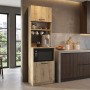 Tuco 1 Megapap melamine kitchen furniture in sapphire oak color 53.8x40x180cm.