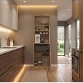 Tuco 1 Megapap melamine kitchen furniture in sapphire oak color 53.8x40x180cm.