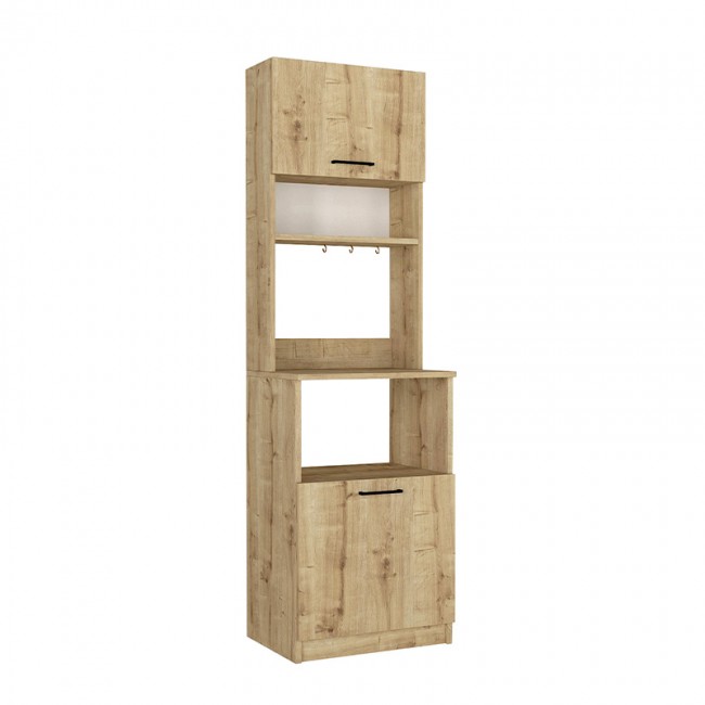 Έπιπλο κουζίνας Tuco 1 Megapap χρώμα sapphire oak 53,8x40x180εκ.