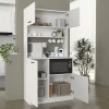 Έπιπλο κουζίνας Tuco 2 Megapap χρώμα λευκό 90x40x180εκ.